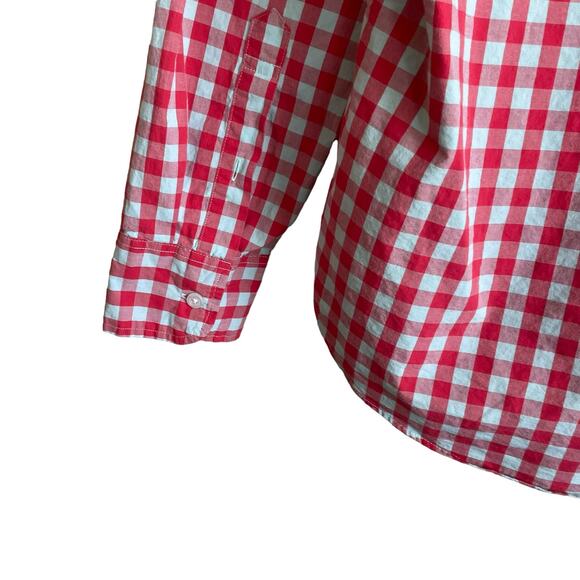 J Crew Mens Cotton Shirt Small Red Gray Buffalo Check Classic‎ Preppy Clean Cut - Picture 6 of 11